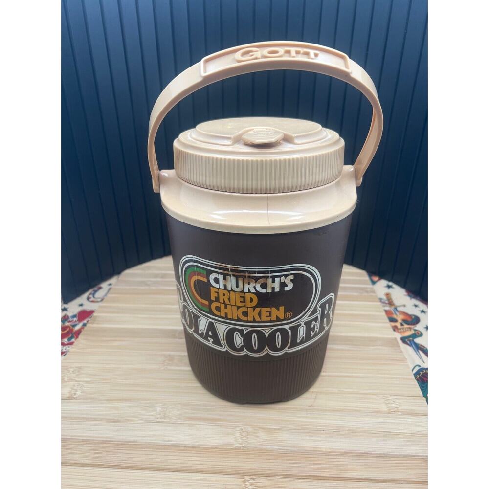Vintage GOTT Church's Fried Chicken Cola Cooler Rare Great For Sporting events